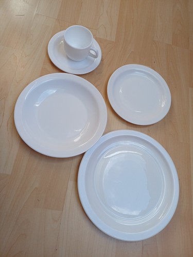 Teller set personen weiß - 12,