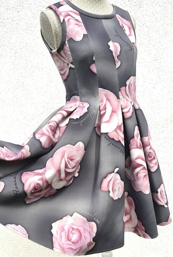Monnalisa kleid mit rose - monnalisa,