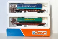 H0 Roco Konvolut Taschenwagen Tragwagen Sattelauflieger malenstein Kühne+Nagel