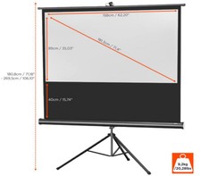 Stativleinwand - sichtbare Projektionsfläche: 158x89 cm - wie Neu