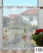 158: 1 Lamelle 15*59 cm Cafe Kaffee Kurzgardinen Scheibengardinen Bistrogardinen