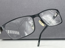 Jaguar Brille Herren Schwarz Rechteckig Vollrand groß Metall 33074 NP 299€