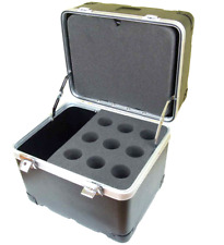 Kunststoff-Mikrofon-Case für 9 Mikrofone, Mikrofonkoffer Mikrofoncase Koffer NEU