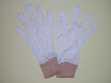 Einziehhandschuhe weiss UZH7 für ABC Schutzanzug, ungetragen MDI NVA 