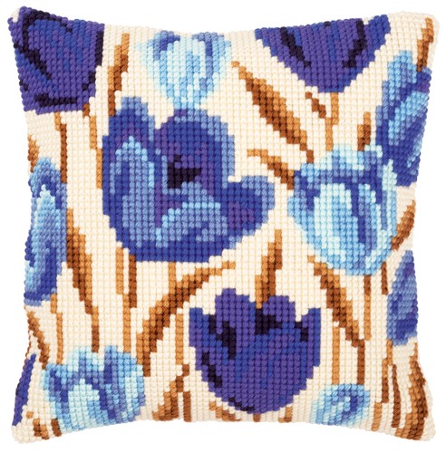 Kreuzstich kissen set blaue - kreuzstich-kissen-set,