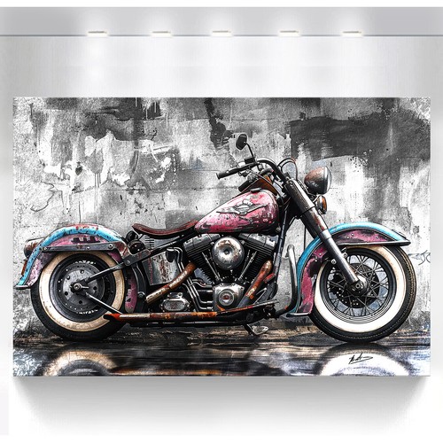 Leinwand bild motorrad - bild,