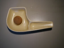 Pfeifenablage Keramik beige mit Ausklopfer