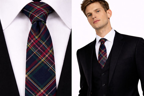 Tartan wolle herren krawatte - tartan,