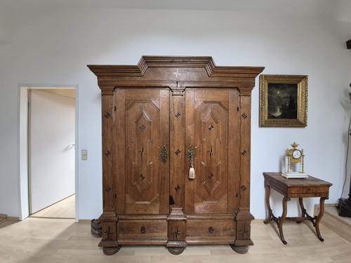 Barockschrank eiche massiv - eiche,