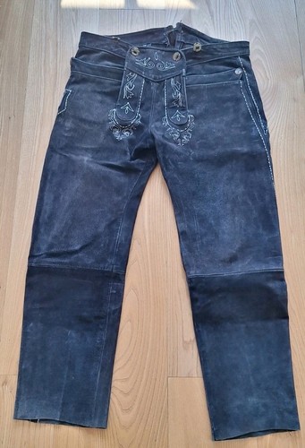 Lange lederhose mit - lange, stickerei