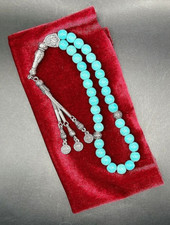 Tesbih Turkuaz Firuze VAV Tasbih,Tespih Misbaha,33'er Islamische Gebetskette 