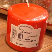 Angebot Kerze rot rund Safe Candle günstig Advends Kranz Advendskerze home Deko