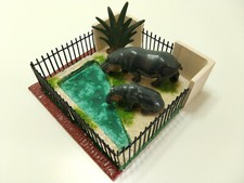 Zoo diorama nilpferde dekor - -,