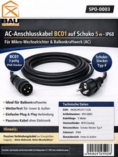 5 Meter AC-Anschlusskabel BC01