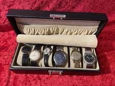 6x Armbanduhr Uhren Sammlung Dugena Camel Laco Regent + Aufbewahrungs Box Case