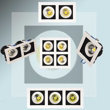 LED Einbauleuchten Einbaulampen Unterputz Einbau Eckig Deckeneinbau