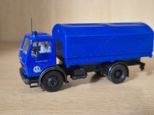 Herpa MB 1017 LKW Pritsche Plane THW 1:87 gebraucht
