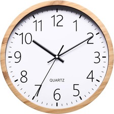 Wanduhr Holz 30cm leise Retro