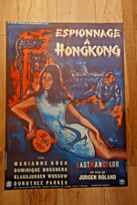 Altes Plakat (Affiche) Kino Film Frankreich ESPIONNAGE A HONGKONG Marianne Koch