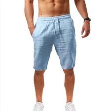 Herren Baumwolle Leinen Shorts