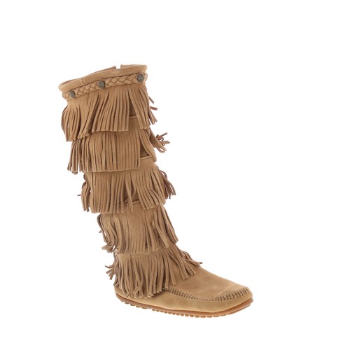 Minnetonka layer fringe boot - minnetonka, 5