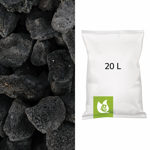 Lava schwarz gabionensteine - schwarz,