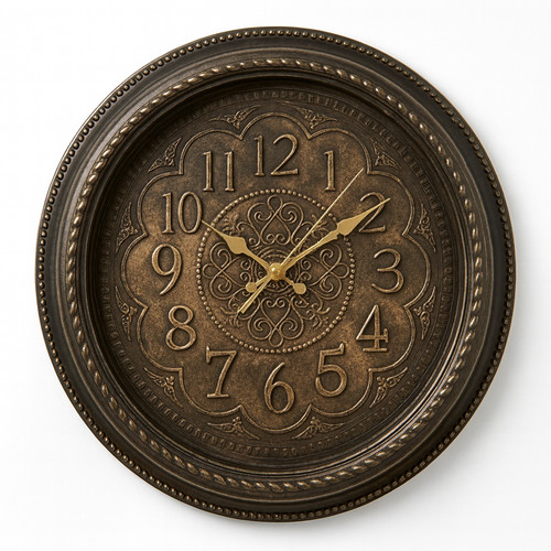 Wanduhr vintage 35cm bronze - 35cm,