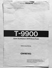 ONKYO T-9900    Stereo-Tuner   7 Seiten ANLEITUNG MANUAL DAS ORIGINAL
