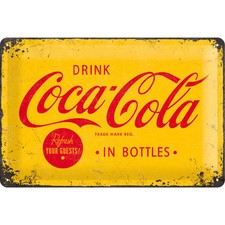 Schild Coca-Cola Werbung 20 x 30 cm Nostalgie used Look * 1566