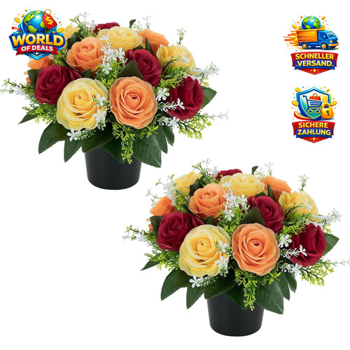 Künstliche blumen topf 2 - künstliche,