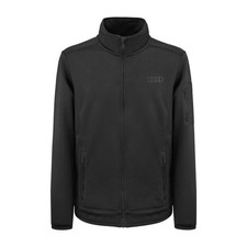 Audi Herren Fleecejacke Sweatjacke Fleece Jacke Audi Ringe 3D Druck schwarz