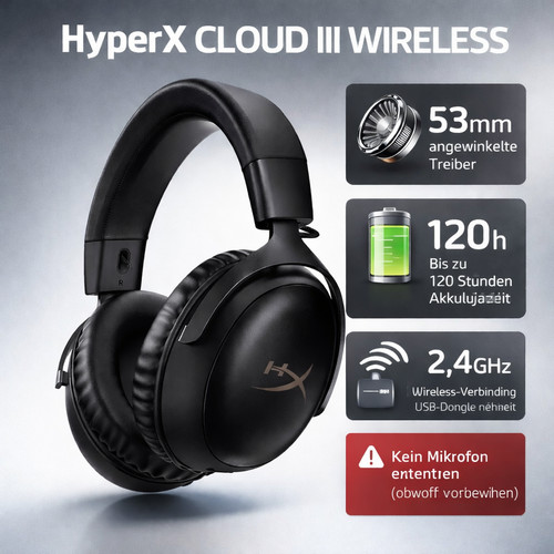 Hyperx cloud iii - hyperx, wireless