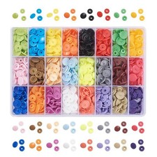 1 Set Druckknöpfe 12mm Kunststoff ca 240 Stk in 24 Farben Druckknopf Kurzwaren