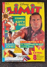 Rare WWF 1993 Disney Limit Magazine With Wrestling Cards Total - Undertaker Hart