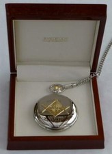 Freimaurer Square & Compass Two Tone Full Hunter Taschenuhr - Quarz - LR219