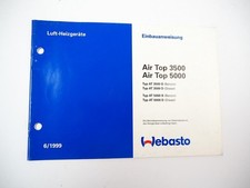 Webasto Air Top AT 3500 5000 B D Luftheizgerät Einbauanweisung 1999