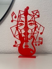 Skulptur gesicht gitarre - gesicht, rot