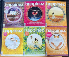 6 x Happinez  - Jahrgang 2013 - Magazine  Nr:  1,2,3,4,5,8