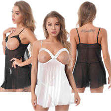 DE Babydoll Damen Unterwäsche Gstring Sexy Transparente Nachtwäsche Pyjama