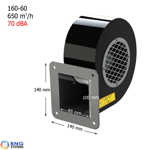 600m3 radialventilator - 600m3/h,