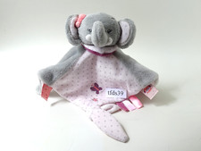 Nattou Elefant Adele rosa Stickerei Schmetterling Schmusetuch Kuscheltuch (T230)