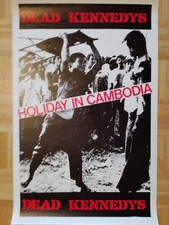 DEAD KENNEDYS ORIGINAL POSTER 1980 HOLIDAY IN CAMBODIA 85cm x 55cm SEHR SELTEN !