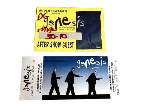 Genesis 1992 concert ticket - genesis,