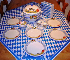  Weißwurstgeschirr für 6 Personen - Seltmann Weiden 9 Teilig - Orginalware.