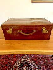 Antiker Krokodilleder Koffer/