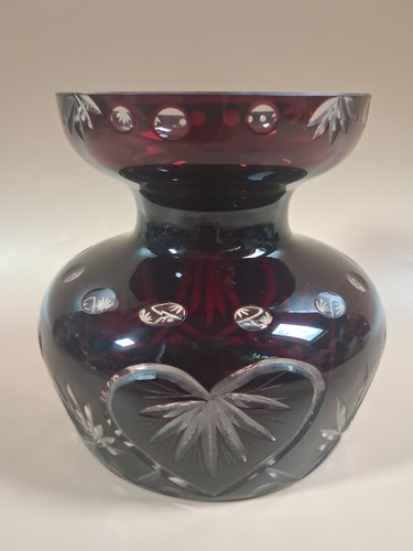 Vintage glasvase rubinrot - vintage,