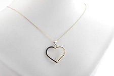 Kette Herz Anhänger in 375 9K Gelb Gold Top!  