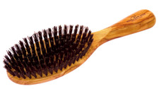 Haarbürste mit Wildschweinborsten, Haarbürste aus Olivenholz  21*6*3cm