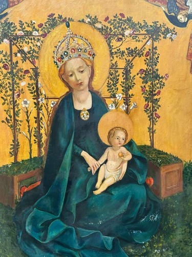 ölgemälde madonna rosenlaube - madonna,