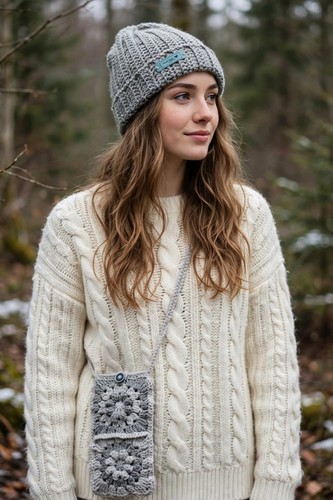Handgehäkeltes set beanie - beanie, +